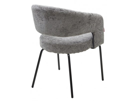 Стул SNUG 3018-17 серый, шенилл / черный каркас, ®DISAUR