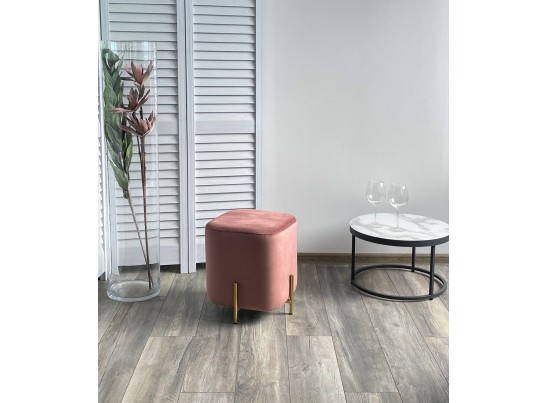 Пуф для гостиной ARES BLUVEL-52 PINK / GOLD 