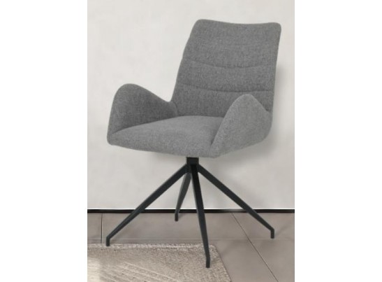Стул NIKO 180 град. поворот. UF885-2 кремовый, ткань/ черный каркас, ®DISAUR