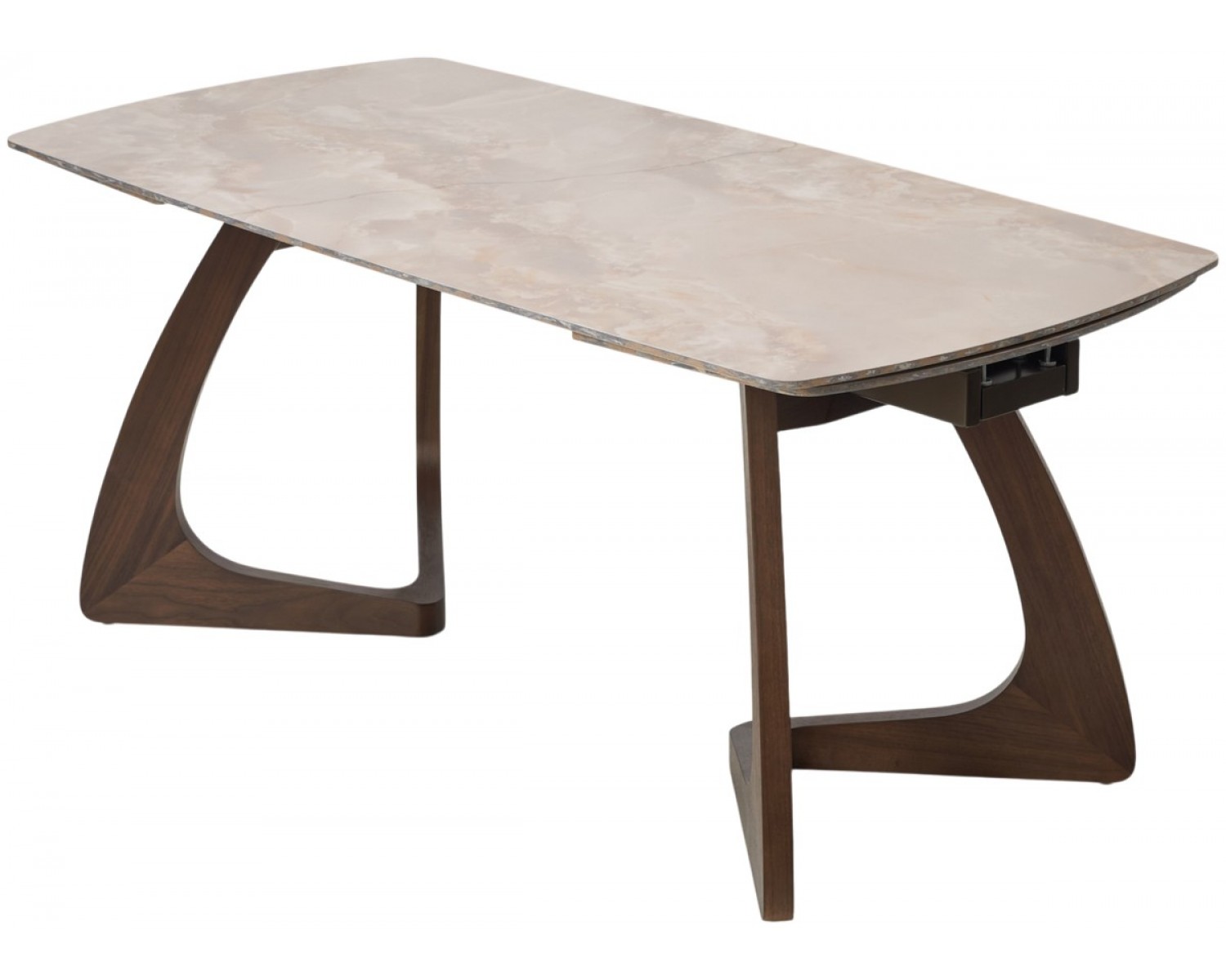 Стол DAKAR 180 GLOSS AMBER JADE SOLID CERAMIC / Орех, ®DISAUR