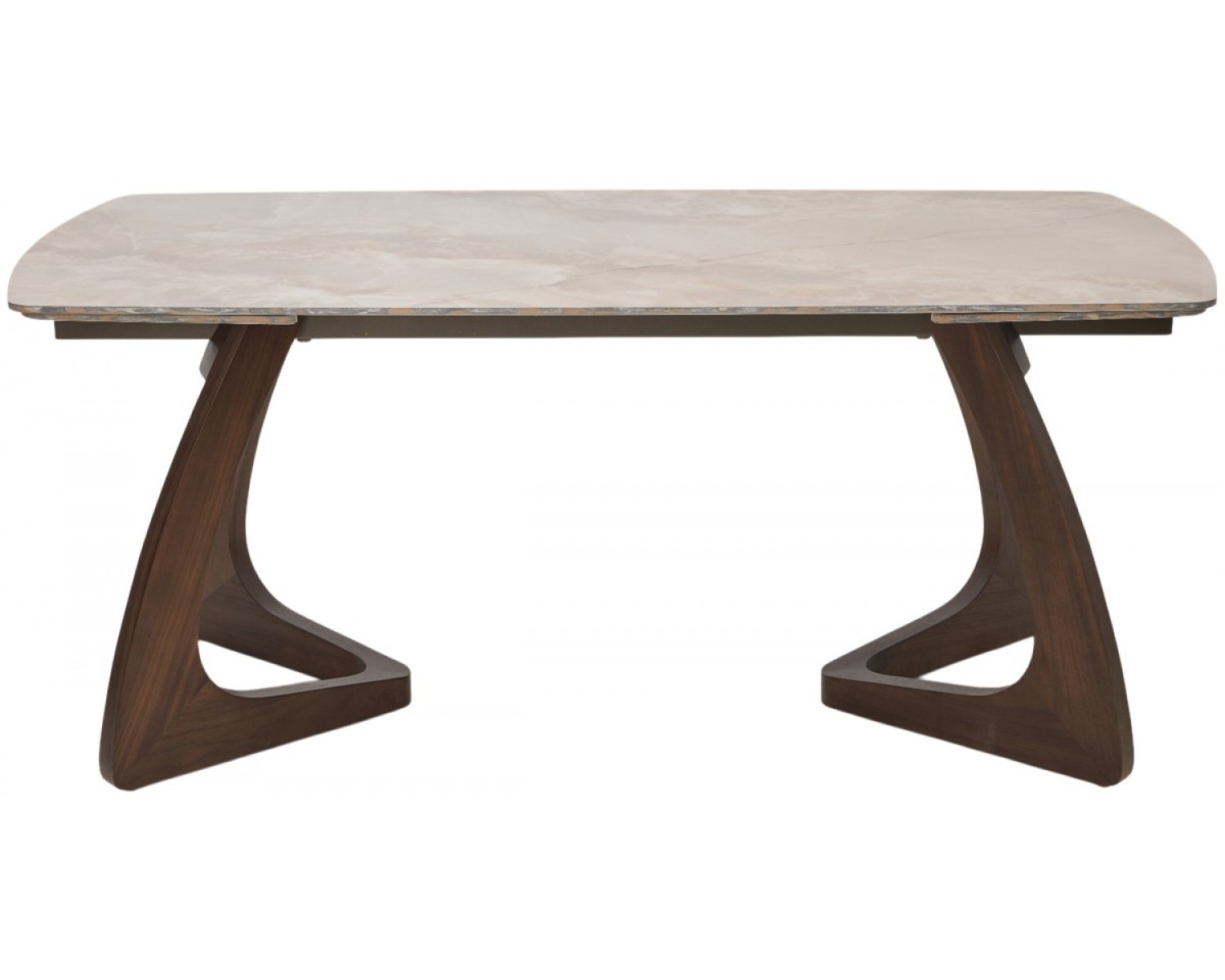 Стол DAKAR 180 GLOSS AMBER JADE SOLID CERAMIC / Орех, ®DISAUR