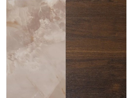 Стол DAKAR 180 GLOSS AMBER JADE SOLID CERAMIC / Орех, ®DISAUR