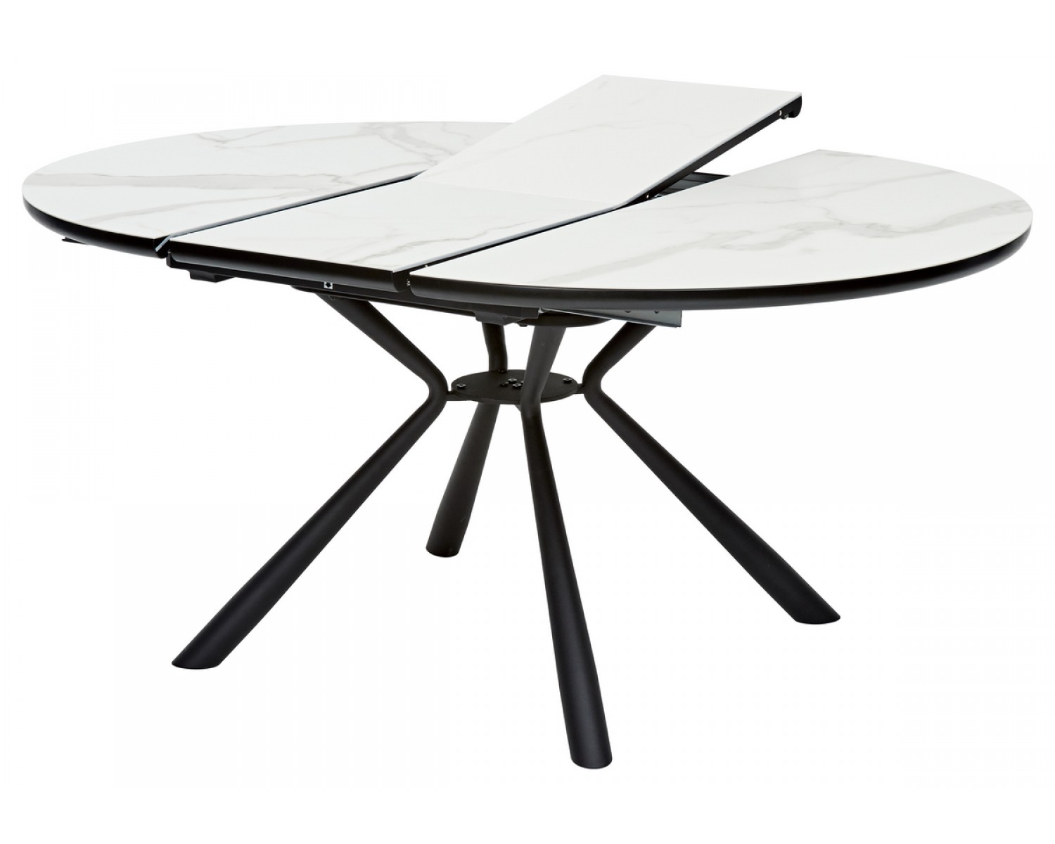 Стол VOLAND BIANCO TL-45 испанская керамика/ BLACK "белый мрамор"