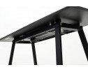 Стол Франк 180 Серый, керамика / черный каркас 
