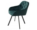 Стул GALE 360 град. поворот. BLUVEL-78 GREEN, велюр/ черный каркас, 