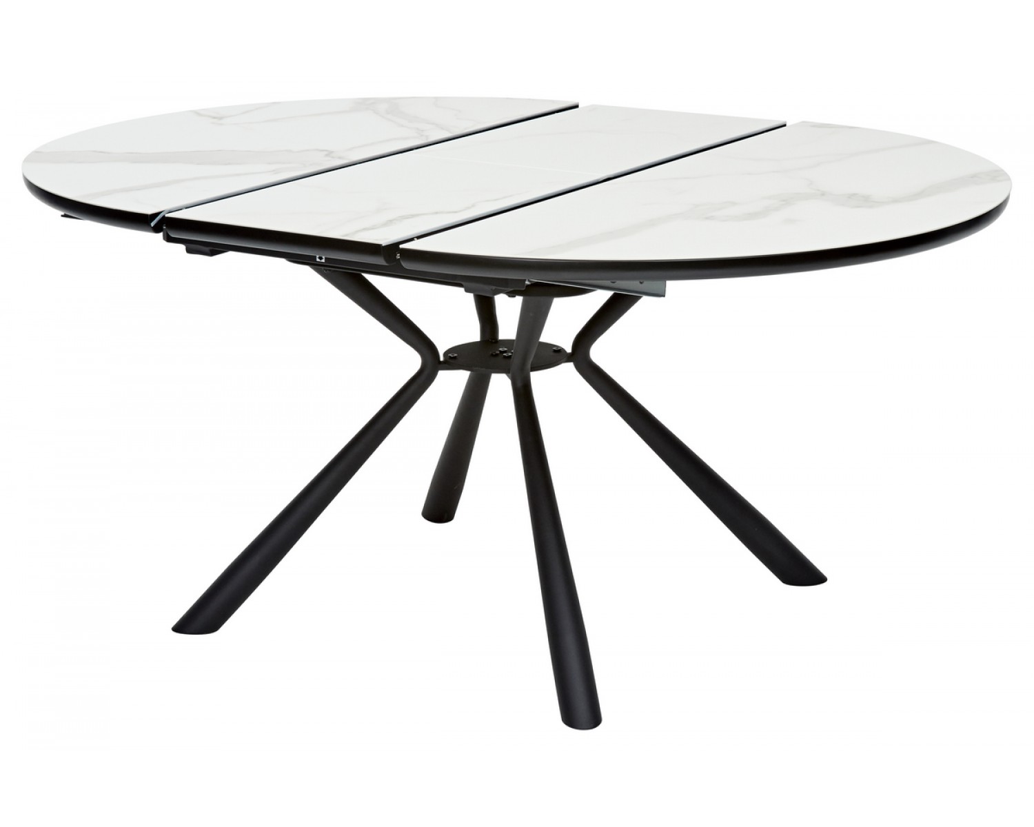 Стол VOLAND BIANCO TL-45 испанская керамика/ BLACK "белый мрамор"