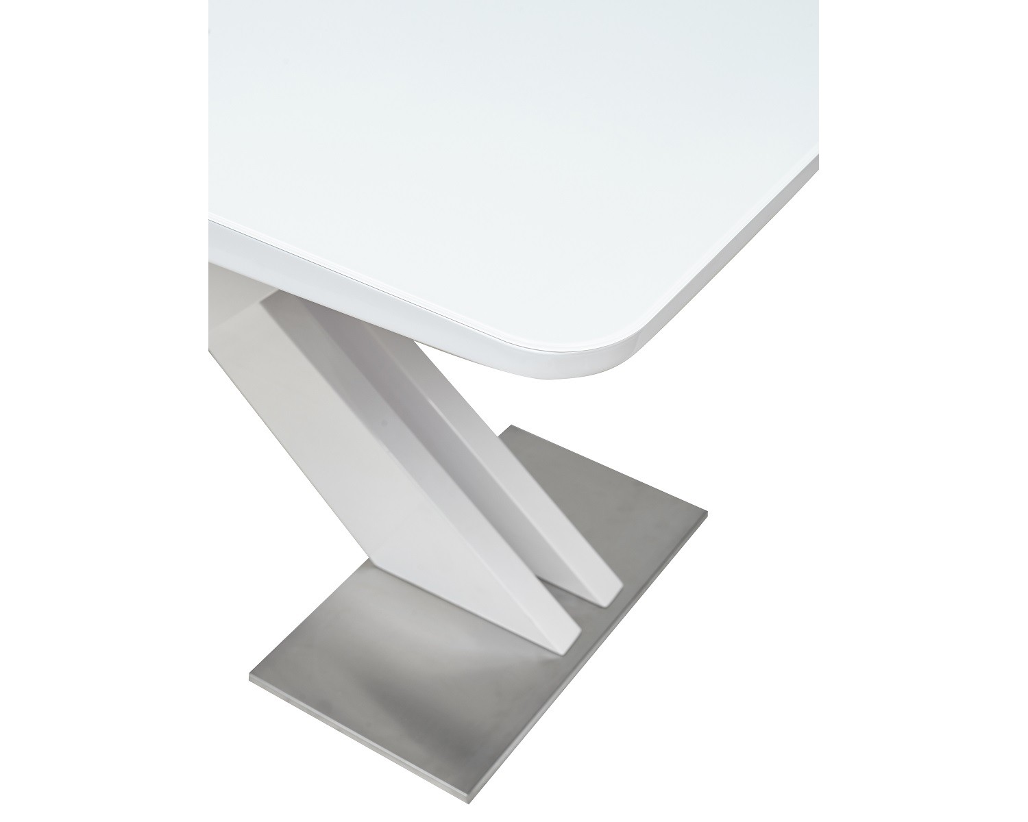 Стол CONTI 140 WHITE GLASS белый глянец