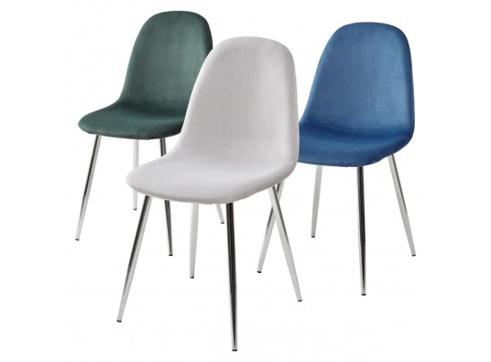 Стул PESCARA UF910-02 LIGHT GREY, велюр 