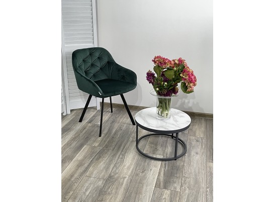 Стул GALE 360 град. поворот. BLUVEL-78 GREEN, велюр/ черный каркас, 