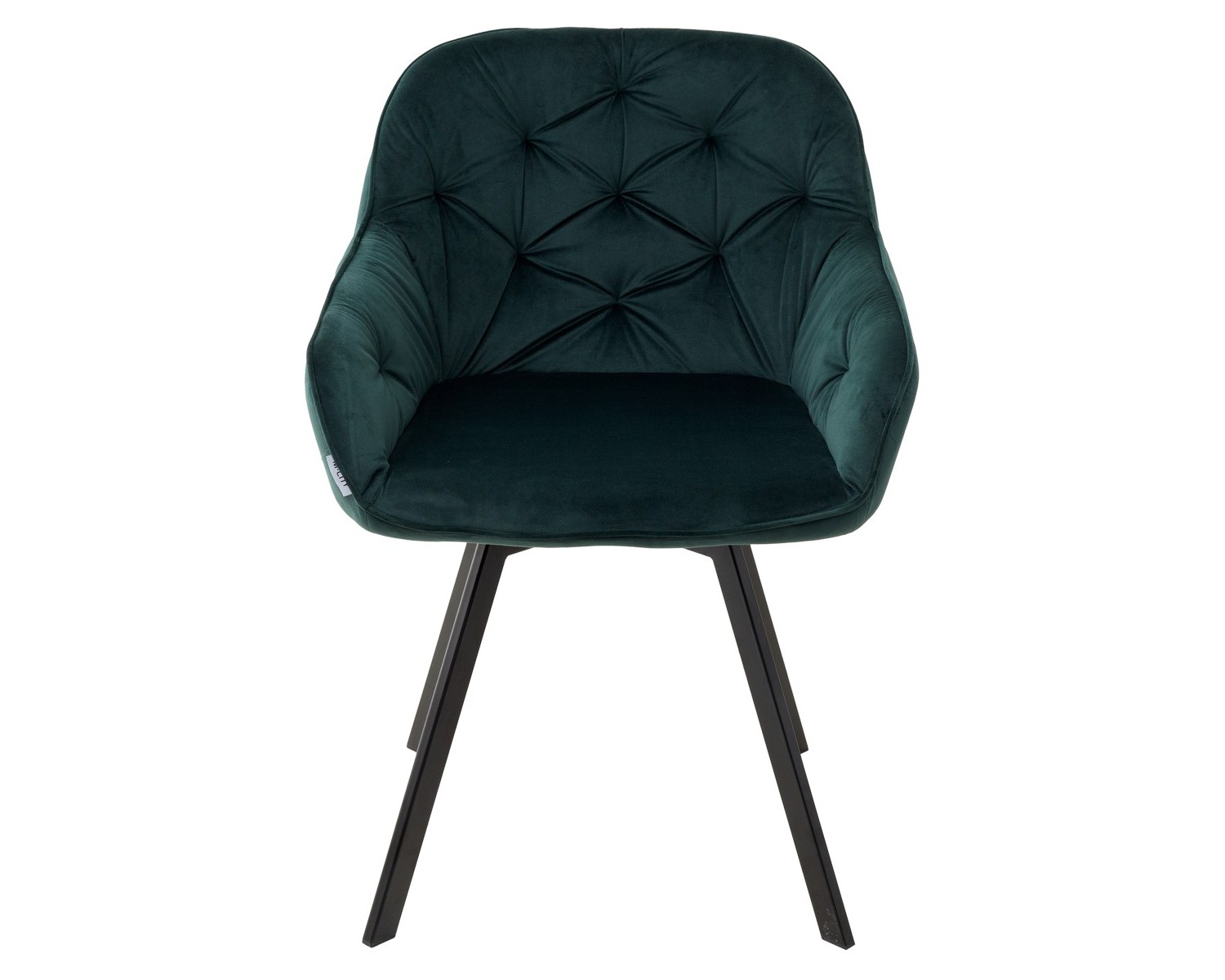 Стул GALE 360 град. поворот. BLUVEL-78 GREEN, велюр/ черный каркас,