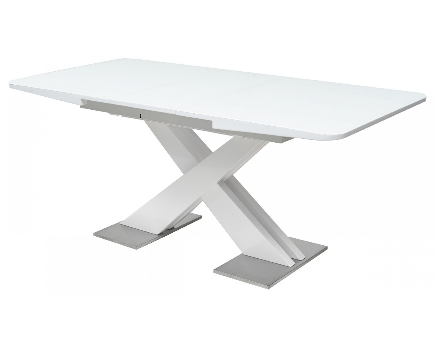 Стол CONTI 140 WHITE GLASS белый глянец