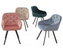 Стул GALE 360 град. поворот. BLUVEL-78 GREEN, велюр/ черный каркас, 