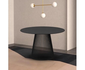 Стол ТЕРНИ (TERNI) 120 ЧЕРНЫЙ МРАМОР (MATT BLACK MARBLE SOLID CERAMIC), керамика/ ЧЕРНЫЙ, ®DISAUR