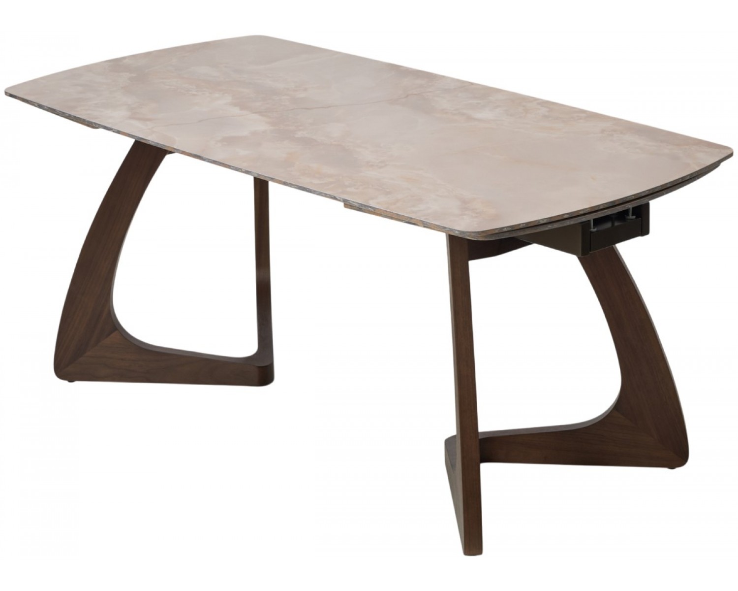 Стол DAKAR 180 GLOSS AMBER JADE SOLID CERAMIC / Орех, ®DISAUR