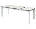 Стол CREMONA 160 HIGH GLOSS STATUARIO Белый мрамор глянцевый, керамика/ белый каркас 
