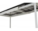 Стол CREMONA 160 HIGH GLOSS STATUARIO Белый мрамор глянцевый, керамика/ белый каркас 