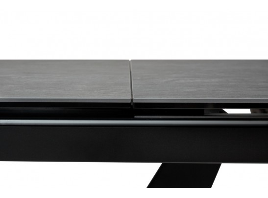 Стол ACUTO2 170 DARK CEMENT Тёмно-серый мрамор матовый, керамика/ черный каркас  NEW!