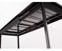 Стол CREMONA 160 HIGH GLOSS STATUARIO Белый мрамор глянцевый, керамика/ черный каркас 