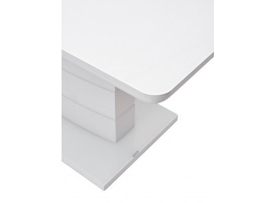 Стол ALTA 120 WHITE / супер белое глянцевое стекло 