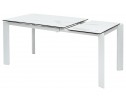 Стол КОРНЕР (CORNER) 120 цвет БЕЛЫЙ МРАМОР (HIGH GLOSS STATUARIO) керамика, стекло/ БЕЛЫЙ, ®DISAUR