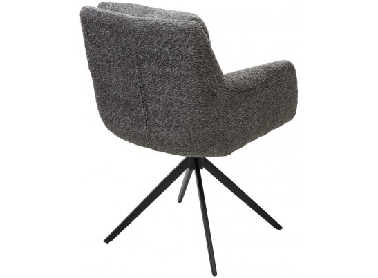Стул MEADOW 360 град. поворот. Темно-серый XD841-16, букле / черный каркас, ®DISAUR