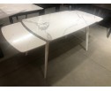 Стол ELIOT 120 GLOSS STATUARIO WHITE SOLID CERAMIC / WHITE, ®DISAUR