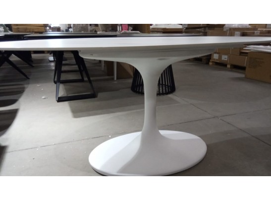 Стол AVOLA 180 MATT WHITE MARBLE SOLID CERAMIC / WHITE 