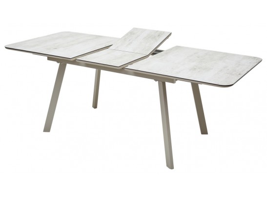 Стол ARUBA 140 BEIGE/ CAPPUCINO глазурованное стекло 
