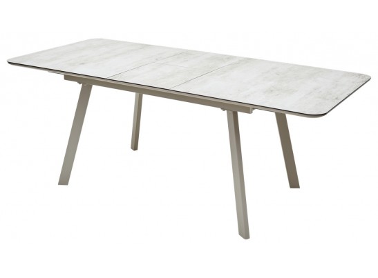 Стол ARUBA 140 BEIGE/ CAPPUCINO глазурованное стекло 