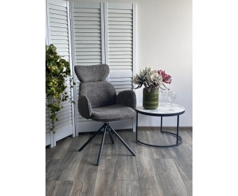 Стул ВАРДИ (VARDY) 360 град.поворот. Темно-серый букле XD841-16 / Серый, ®DISAUR