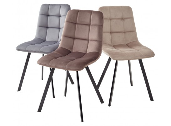 Стул CHILLI SQUARE BLUVEL-78 GREEN, велюр / черный каркас 