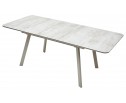 Стол ARUBA 140 BEIGE/ CAPPUCINO глазурованное стекло 