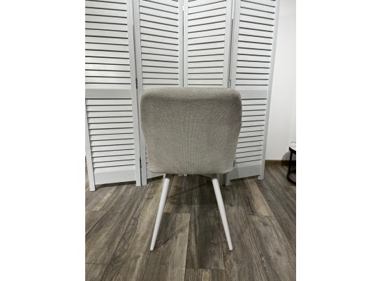 Стул BRANDY WZ2042-18 белая галька, фактурный велюр/ белый каркас 