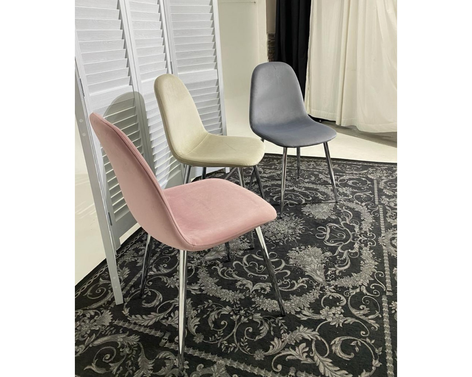Стул PESCARA UF910-05 DARK GREY, велюр