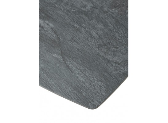Стол ACUTO2 170 DARK CEMENT Тёмно-серый мрамор матовый, керамика/ черный каркас  NEW!