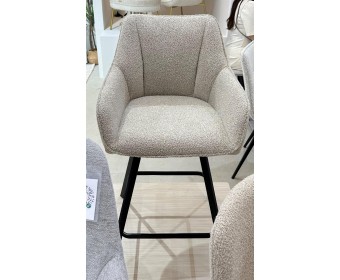 Полубарный стул ЭРИК (ERYK)180 град. поворот. 3018-09 терракотовый, шенилл / черный каркас (H=67)