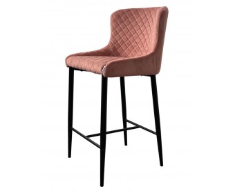 Полубарный стул ARTEMIS BLUVEL-52 PINK (H=65cm), велюр 