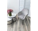 Стул ALABAMA BLUVEL-03 LIGHT GREY, велюр / черный каркас 