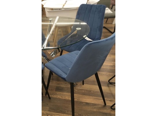 Стул FLIP пепельно-синий, велюр G108-66 