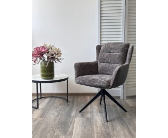 Стул GARLAND 360 град. поворот. HAGA-16 Серый, ткань/ GINO-457 Серый, ткань/ Черный, ®DISAUR