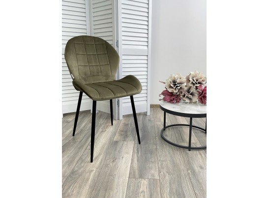 Стул FLOWER BLUVEL-77 ASH GREEN, велюр 