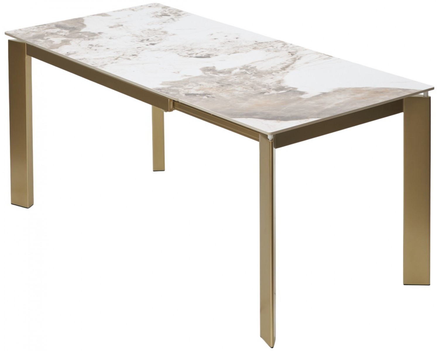 Стол CORNER 120 GLOSS LUXURY PANDORA SOLID CERAMIC / шампань, ®DISAUR
