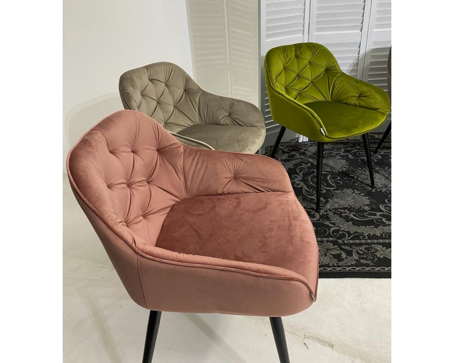 Стул BREEZE BLUVEL-52 PINK/ черный каркас, велюр