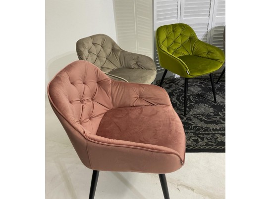 Стул BREEZE BLUVEL-52 PINK/ черный каркас, велюр 