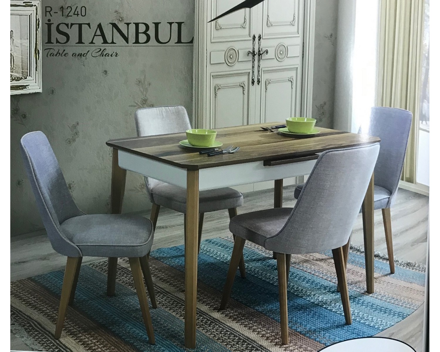 Стол ISTANBUL шпон ореха 120 см M-city