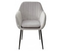 Стул ALABAMA BLUVEL-03 LIGHT GREY, велюр / черный каркас 