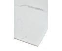Стол ROVIGO 170 HIGH GLOSS STATUARIO Белый мрамор глянцевый, керамика/ черный каркас 