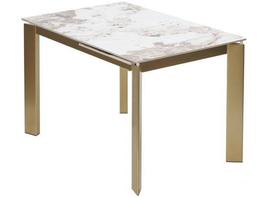Стол CORNER 120 GLOSS LUXURY PANDORA SOLID CERAMIC / шампань, ®DISAUR