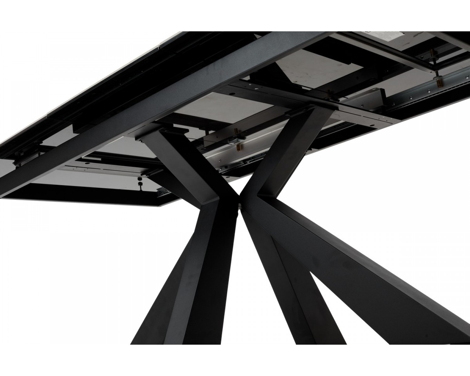 Стол ROVIGO 170 HIGH GLOSS STATUARIO Белый мрамор глянцевый, керамика/ черный каркас