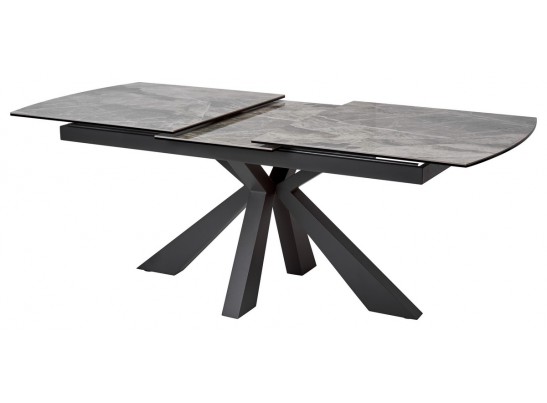 Стол ROVIGO 170 ITALIAN DARK GREY Серый мрамор глянцевый, керамика/ GREY1 каркас 